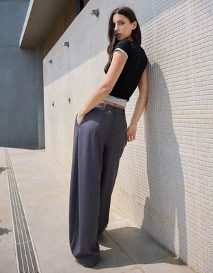 Купить Bershka Брюки с поясом на запахе