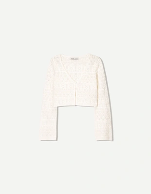 Кардиган в стиле рустик с пуговицами- Заказать в России