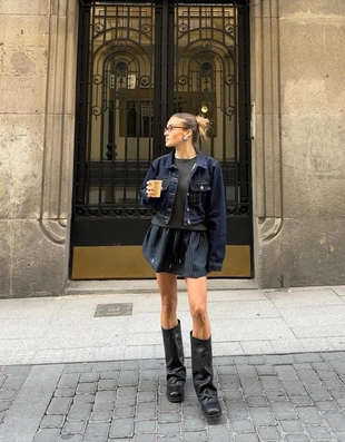 Купить Bershka Укороченная джинсовая куртка
