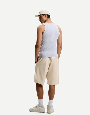 Купить Bershka Шорты-джоггеры свободного кроя из смесового льна