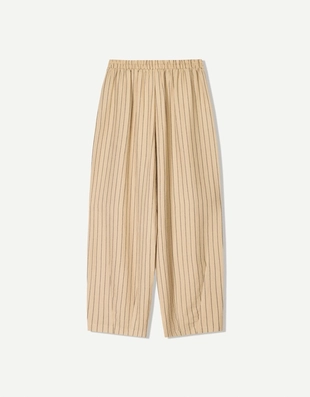 Брюки BALLOON из смесового льна с защипами- Заказать в России