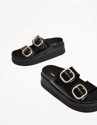 Сандалии на платформе с пряжкой- Заказать в России