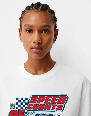 Футболка WEARABLE ART с принтом «тачки»- Заказать в России