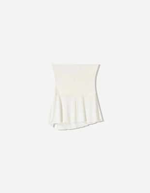 Топ бандо из крепа с асимметричным низом- Заказать в России