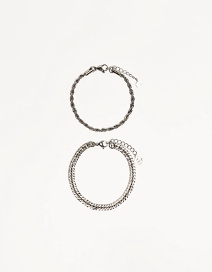 Набор из 2 стальных браслетов- Заказать в России