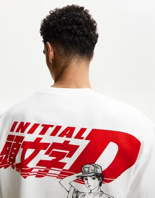 Футболка с принтом INITIAL D- Заказать в России