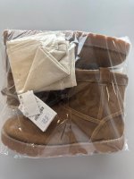 Zara КОЖАНЫЕ БОТИНКИ С ИСКУССТВЕННОЙ ОВЧИНОЙ Brown | 2127/630/700