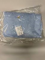 Zara РУБАШКА ИЗ 100% ЛЬНА С КОМБИНИРОВАННЫМИ ПУГОВИЦАМИ Sky blue | 8117/707/403