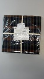 Zara Чехол для одеяла из фланели в клетку Blue | 6122/088/407