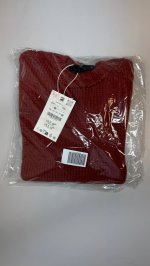 Zara СВИТЕР ИЗ СТРУКТУРНОГО ТРИКОТАЖА dark russet | 5536/784/749