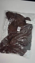 Zara КОМБИНИРОВАННОЕ ПЛАТЬЕ С КРУЖЕВОМ — коллекция Zara «ZW» Chocolate brown | 7521/274/753