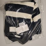 Zara ДЖЕМПЕР ИЗ ЖЕМЧУЖНОЙ ВЯЗКИ С ВОРОТНИКОМ НА МОЛНИИ Ecru / Navy | 3284/400/066