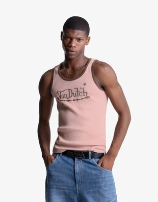 Bershka Футболка в рубчик с принтом «фон датч»