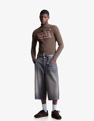 Bershka Куртка VON DUTCH с застежкой-молнией и принтом