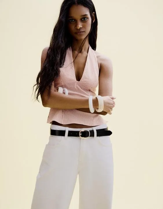 Тонкий ремень из искусственной кожи- Заказать в России