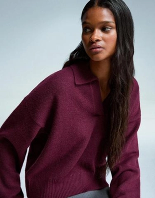 Bershka Свитер с воротником поло