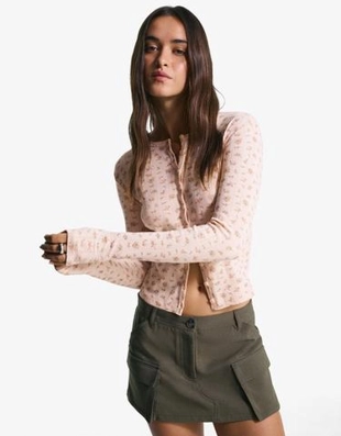 Bershka Куртка с ажурным принтом