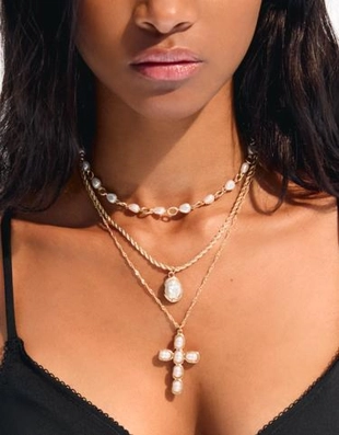 Bershka Набор из трех цепочек с подвесками