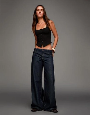 Bershka Топ с квадратным вырезом на крючках