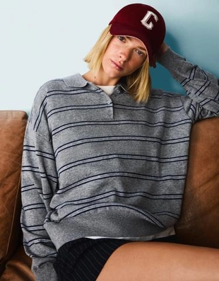 Bershka Свитер с воротником поло купить с доставкой.