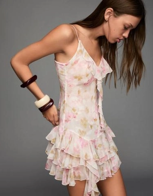 Bershka Мини-платье с воланами