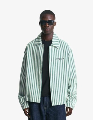 Bershka Куртка в полоску с вышивкой