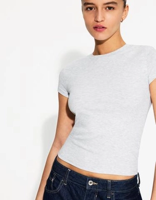 Bershka Футболка с круглым вырезом
