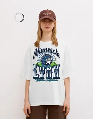 Футболка с короткими рукавами и принтом WNBA MINNESOTA LYNX
