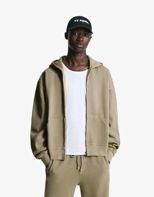 Bershka Толстовка из ткани пике с эффектом потертости и молнией купить с доставкой.