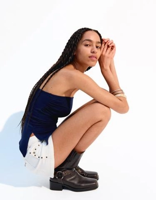 Bershka Топ бандо со сборками купить с доставкой.