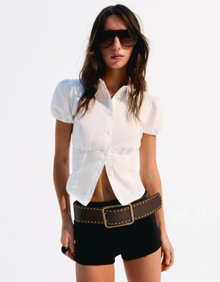 Bershka Рубашка с короткими рукавами