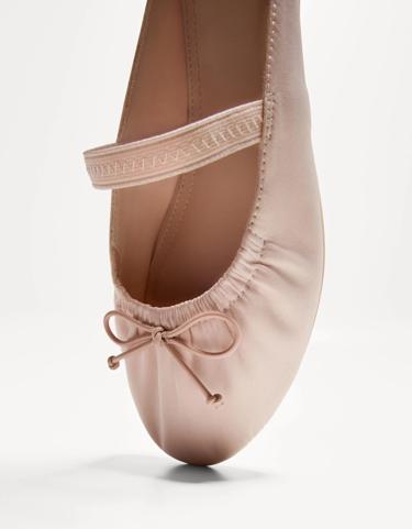 Bershka Кожаные балетки без задников купить с доставкой.