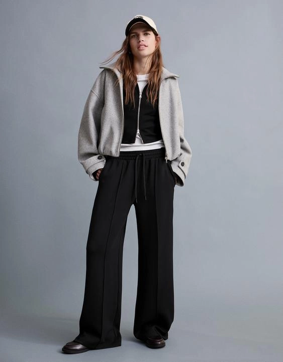 Bershka Широкие брюки из мягкой ткани