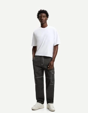 Bershka Джинсы карго свободного кроя купить с доставкой.