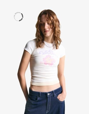 Bershka Футболка с принтом купить с доставкой.