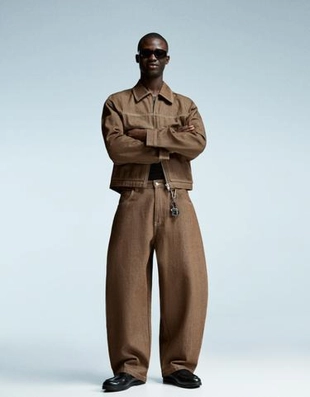 Bershka Джинсы объемного свободного кроя BALLOON