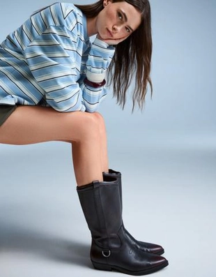 Bershka Сапоги в ковбойском стиле на низком каблуке купить с доставкой.