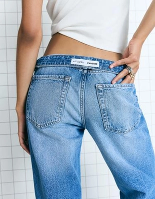 Bershka Джинсы с широкими штанинами и разрезами