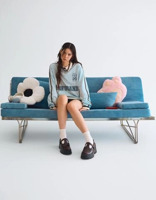 Bershka Лонгслив с принтом «мофусанд» купить с доставкой.
