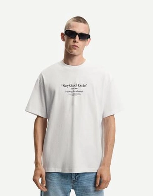 Bershka Футболка оверсайз с принтом купить с доставкой.