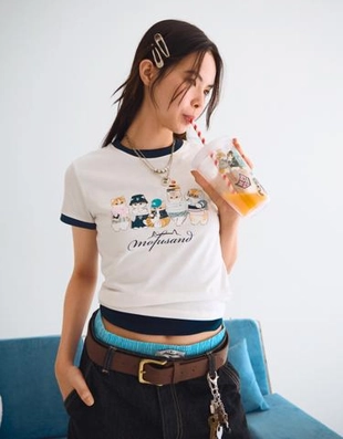 Bershka Футболка с короткими рукавами и принтом «мофусанд» купить с доставкой.