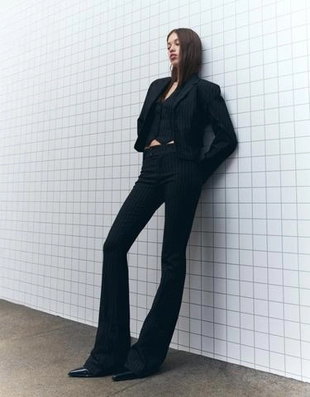 Bershka Брюки из ткани бенгалин купить с доставкой.