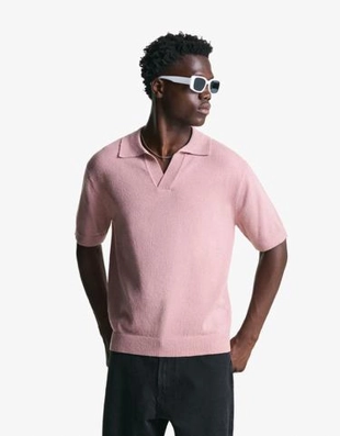 Bershka Поло из рельефной махровой ткани купить с доставкой.
