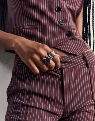 Bershka PACK OF 3 STAR RINGS купить с доставкой.