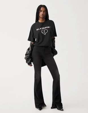 Bershka Футболка с короткими рукавами BLACK PINK купить с доставкой.