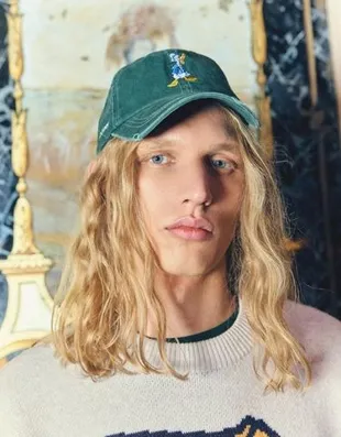 Кепка с вышивкой и принтом «дональд дак»