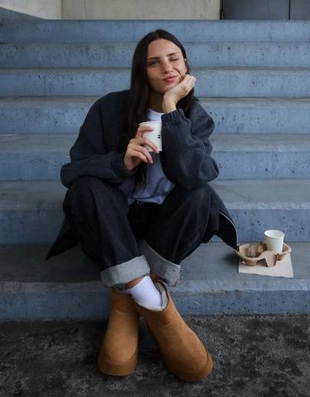 Bershka Ботинки на платформе с подкладкой из искусственного меха