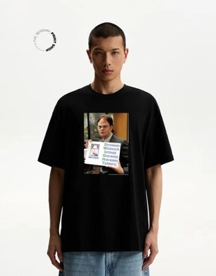 Bershka Футболка THE OFFICE с короткими рукавами