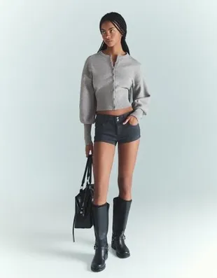 Приталенный кардиган в рубчик