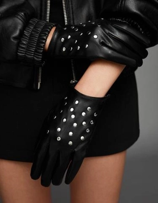 Bershka Перчатки из искусственной кожи с заклепками